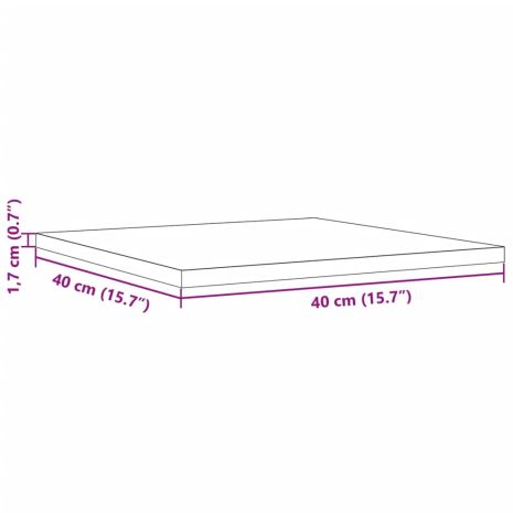 Επιφάνεια Τραπεζιού Τετράγωνη 40x40x1,7 εκ. Μασίφ Ξύλο Πεύκου