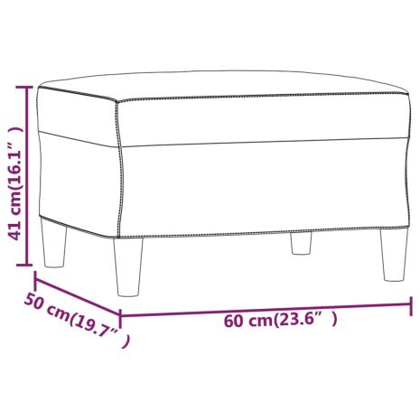 Υποπόδιο Μαύρο 60x50x41 εκ. Υφασμάτινο