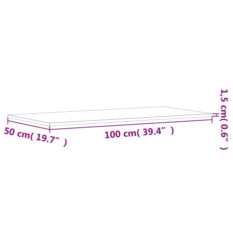 Ράφια Τοίχου 4 τεμ. Καφέ Δρυς 100x50x1,5 εκ. από Επεξεργ. Ξύλο