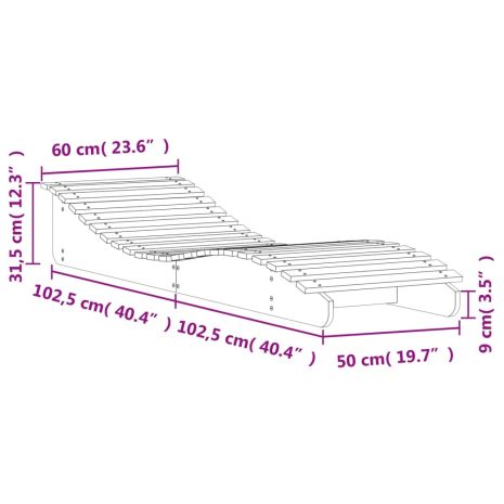 Ξαπλώστρες 2 τεμ. Λευκές 205x60x31,5 εκ. από Μασίφ Ξύλο Πεύκου